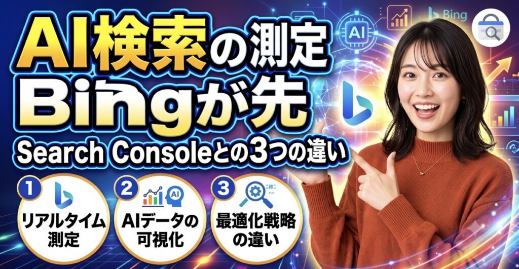 AI検索の測定はBingが先｜Search Consoleとの3つの違い